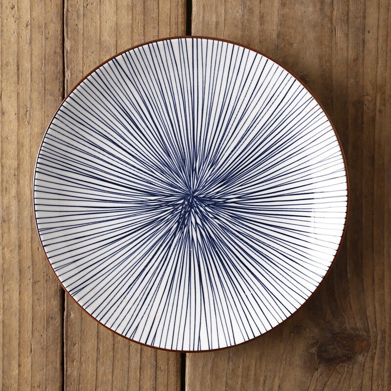 Assiette à motif, inspiration japonaise