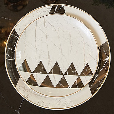 Assiette marbré