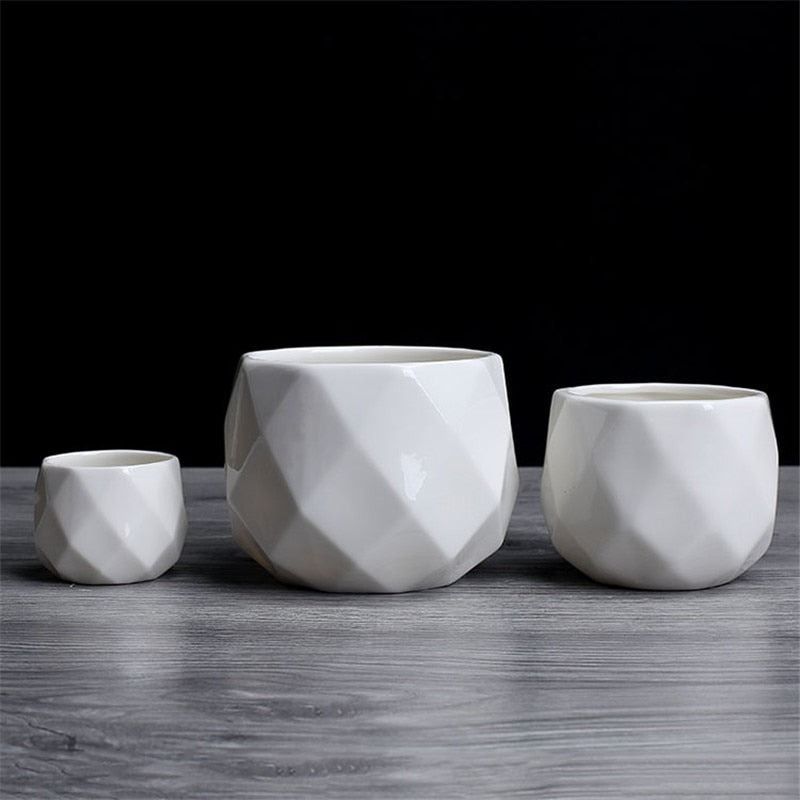 Cache-pot géométrique