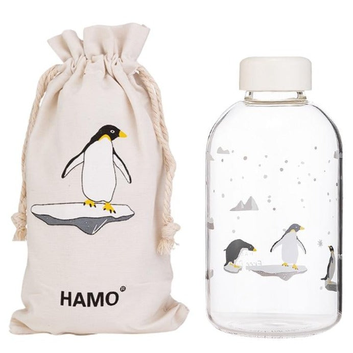 Bouteille en verre "Pingouin", 600ml