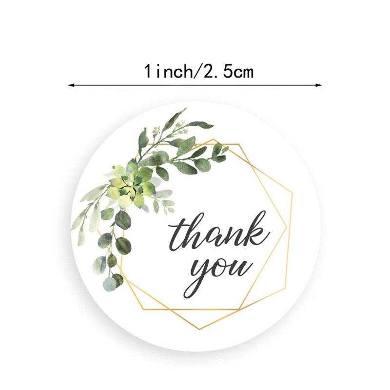 Lot d'autocollants fleuris "Thank you"