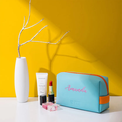 Trousse de toilette étanche avec broderie personnalisée