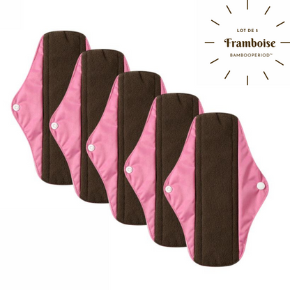 Lot de 5 serviettes hygiéniques lavables "Bambooperiod™"
