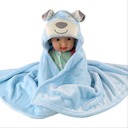 Peignoir/couverture à capuche animal