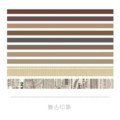 Lot de 10 rubans adhésifs colorés, masking tape