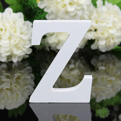 Lettres en bois blanc