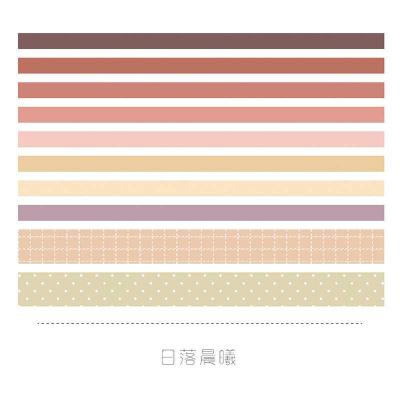 Lot de 10 rubans adhésifs colorés, masking tape