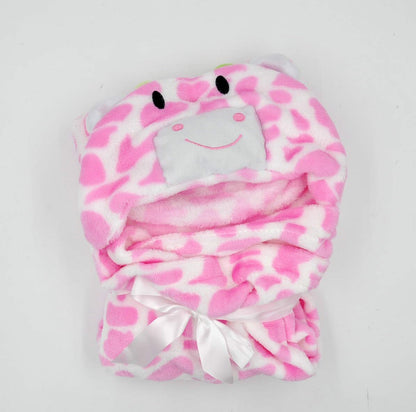 Peignoir/couverture à capuche animal