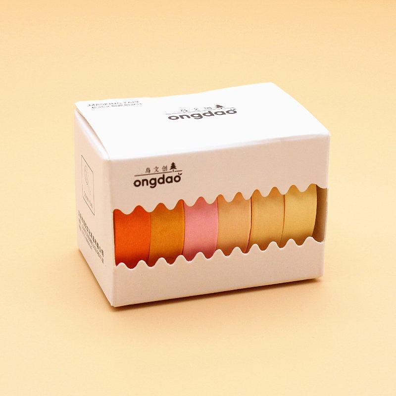 Lot de 6 rubans adhésifs colorés, masking tape