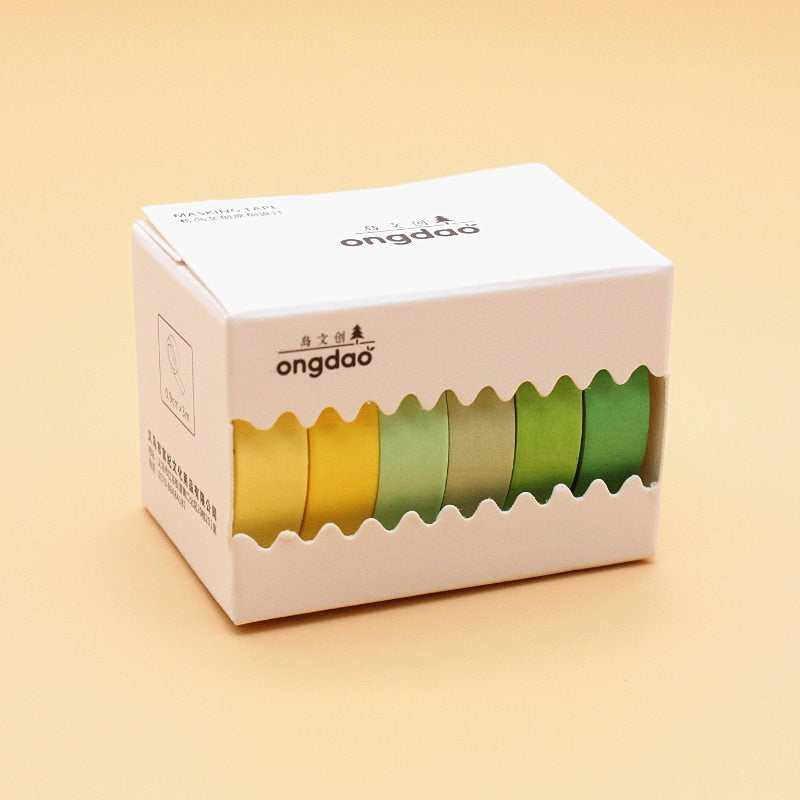 Lot de 6 rubans adhésifs colorés, masking tape