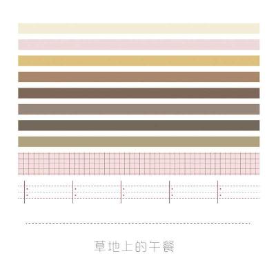 Lot de 10 rubans adhésifs colorés, masking tape