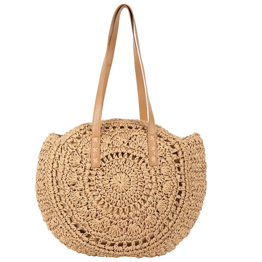 Sac à main bohème en paille, tissé à la main
