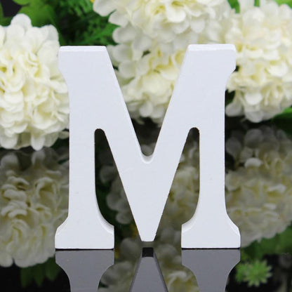 Lettres en bois blanc