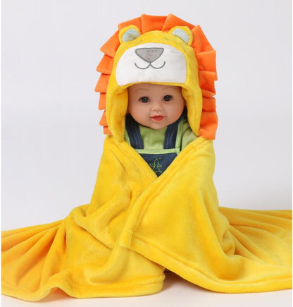 Peignoir/couverture à capuche animal