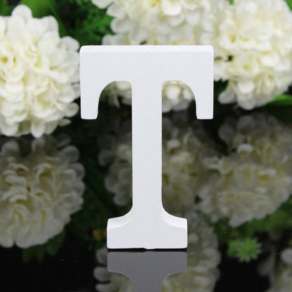 Lettres en bois blanc