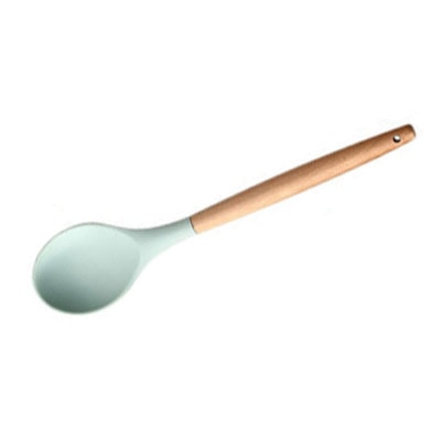 Ustensiles de cuisine en bois et en silicone, pastel