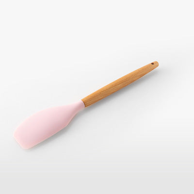 Ustensiles de cuisine en bois et en silicone, pastel