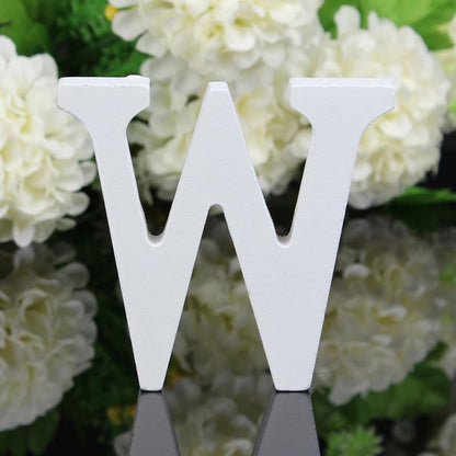Lettres en bois blanc