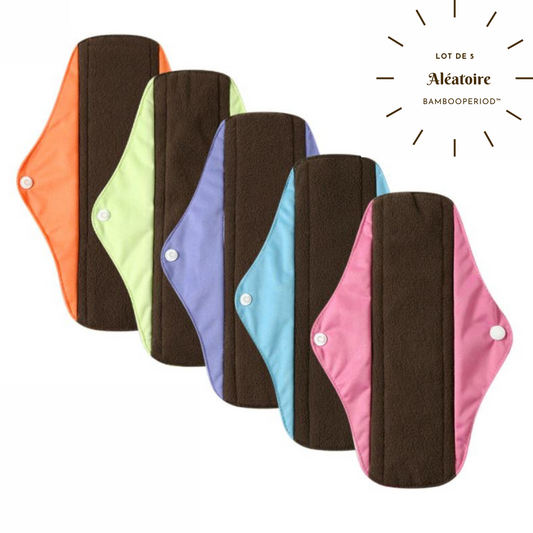 Lot de 5 serviettes hygiéniques lavables "Bambooperiod™"