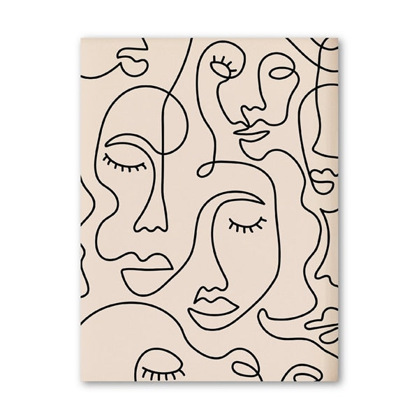 Toile "foule de lignes"