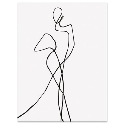 Toile "lignes féminines"