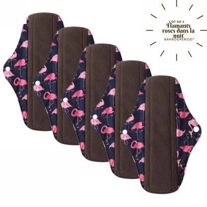Lot de 5 serviettes hygiéniques lavables "Bambooperiod™"