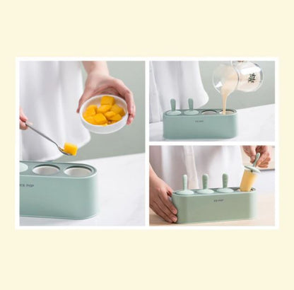 Set de 4 moules à glaces "ice pop" en silicone