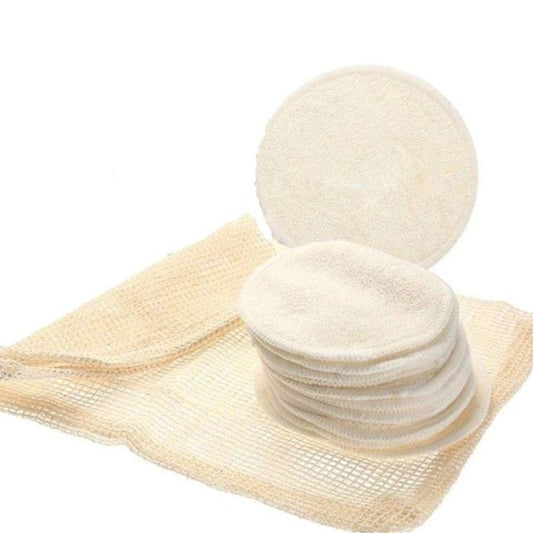 Lot de 12 lingettes démaquillantes lavables en fibre de bambou