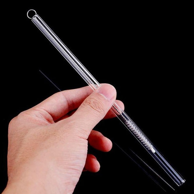Lot de pailles réutilisables en verre