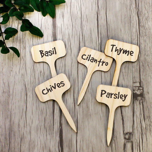 Etiquettes en bois pour plantes