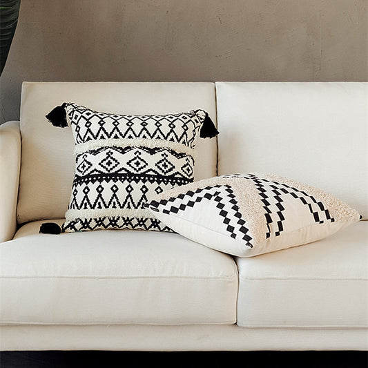Housse de coussin géométrique