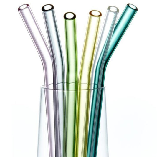 Lot de pailles réutilisables en verre