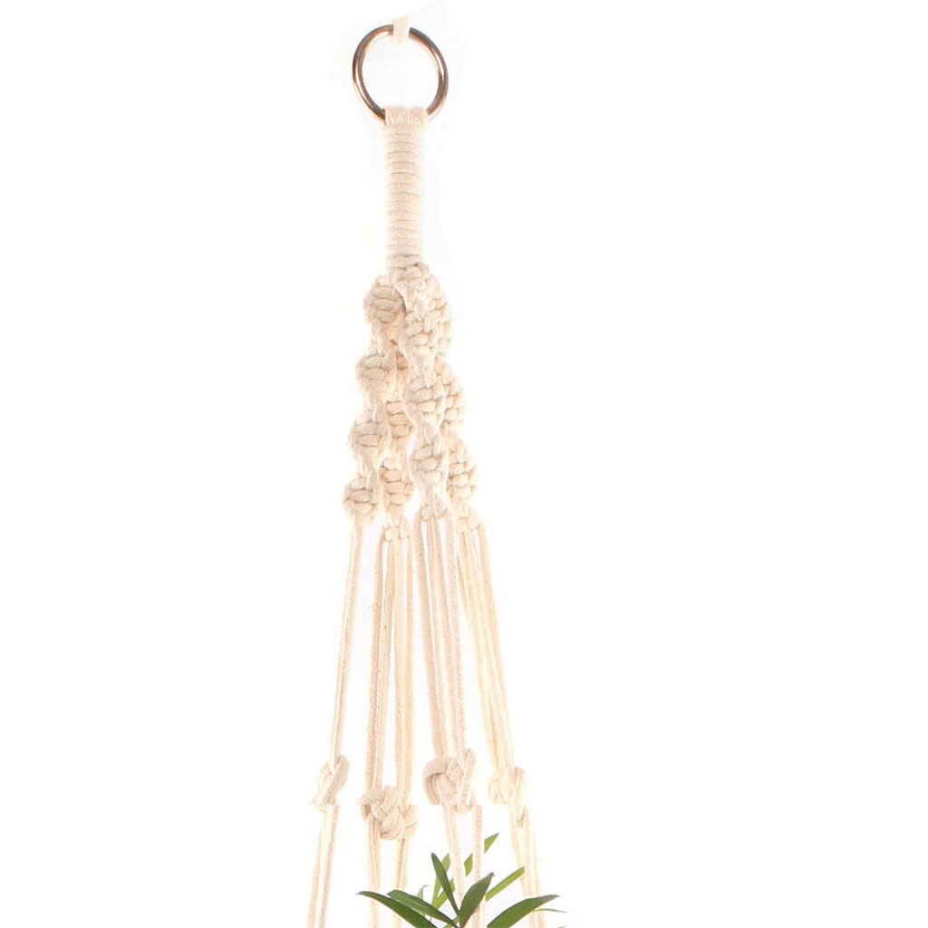 Suspension à plante en macramé