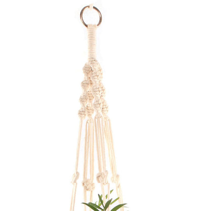 Suspension à plante en macramé