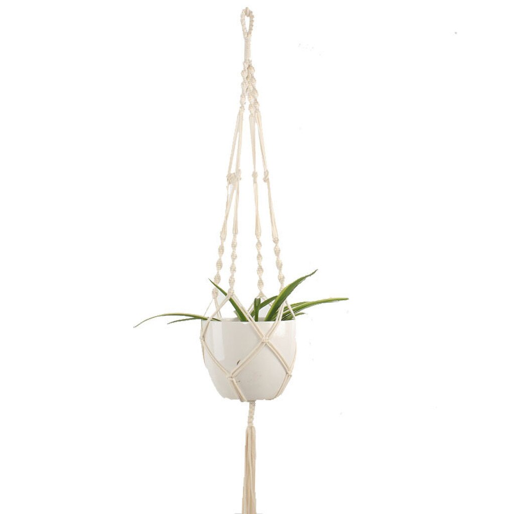 Suspension à plante en macramé