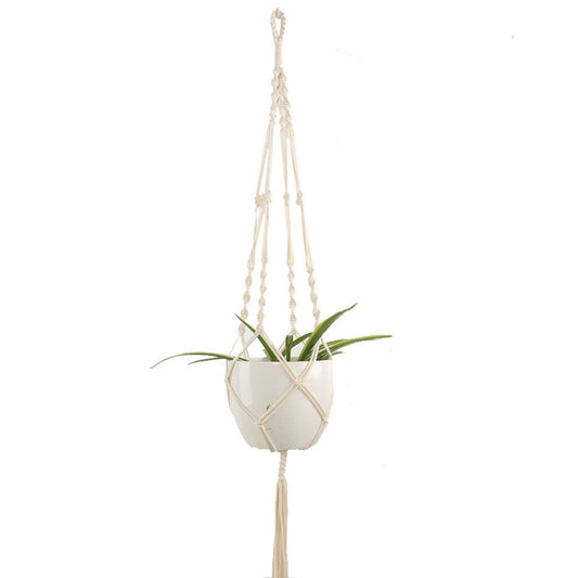 Suspension à plante en macramé
