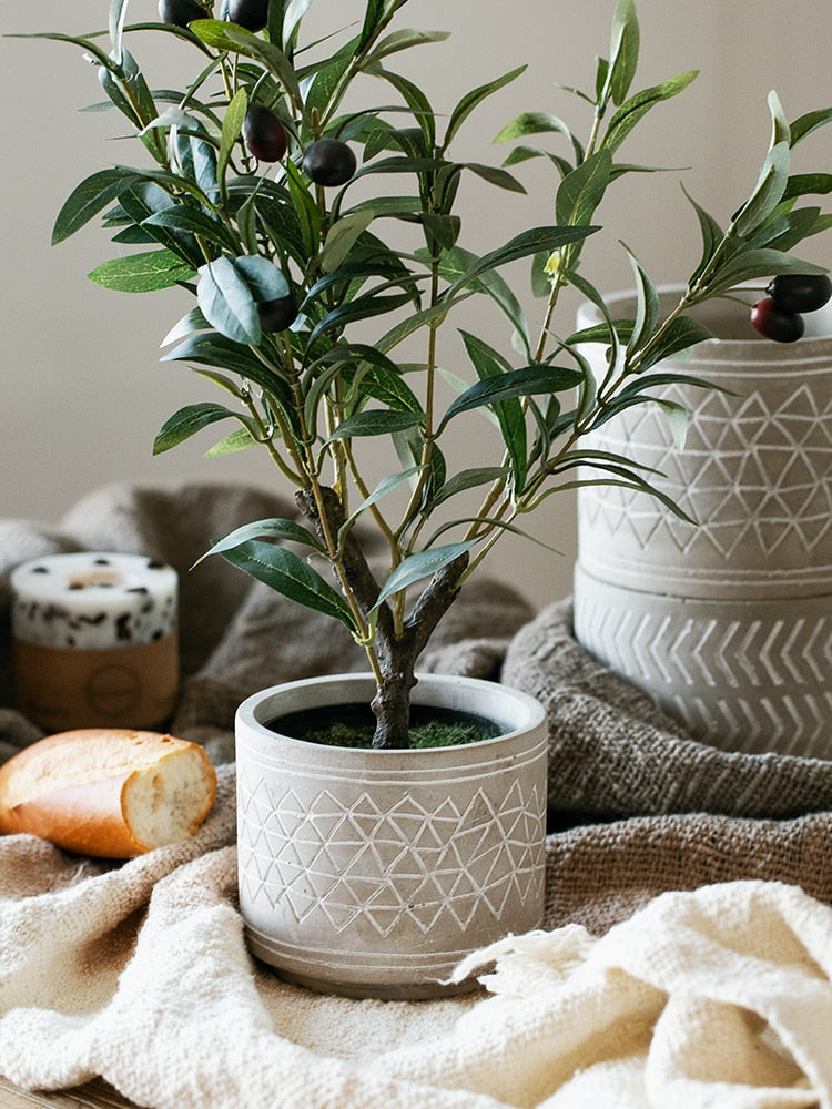 Cache-pot en ciment