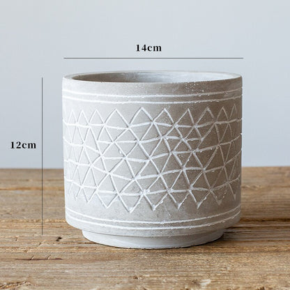 Cache-pot en ciment