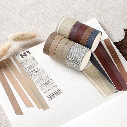 Lot de 10 rubans adhésifs colorés, masking tape