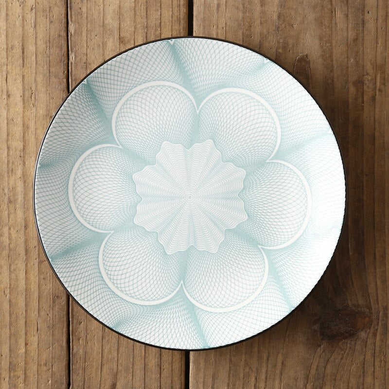 Assiette à motif, inspiration japonaise