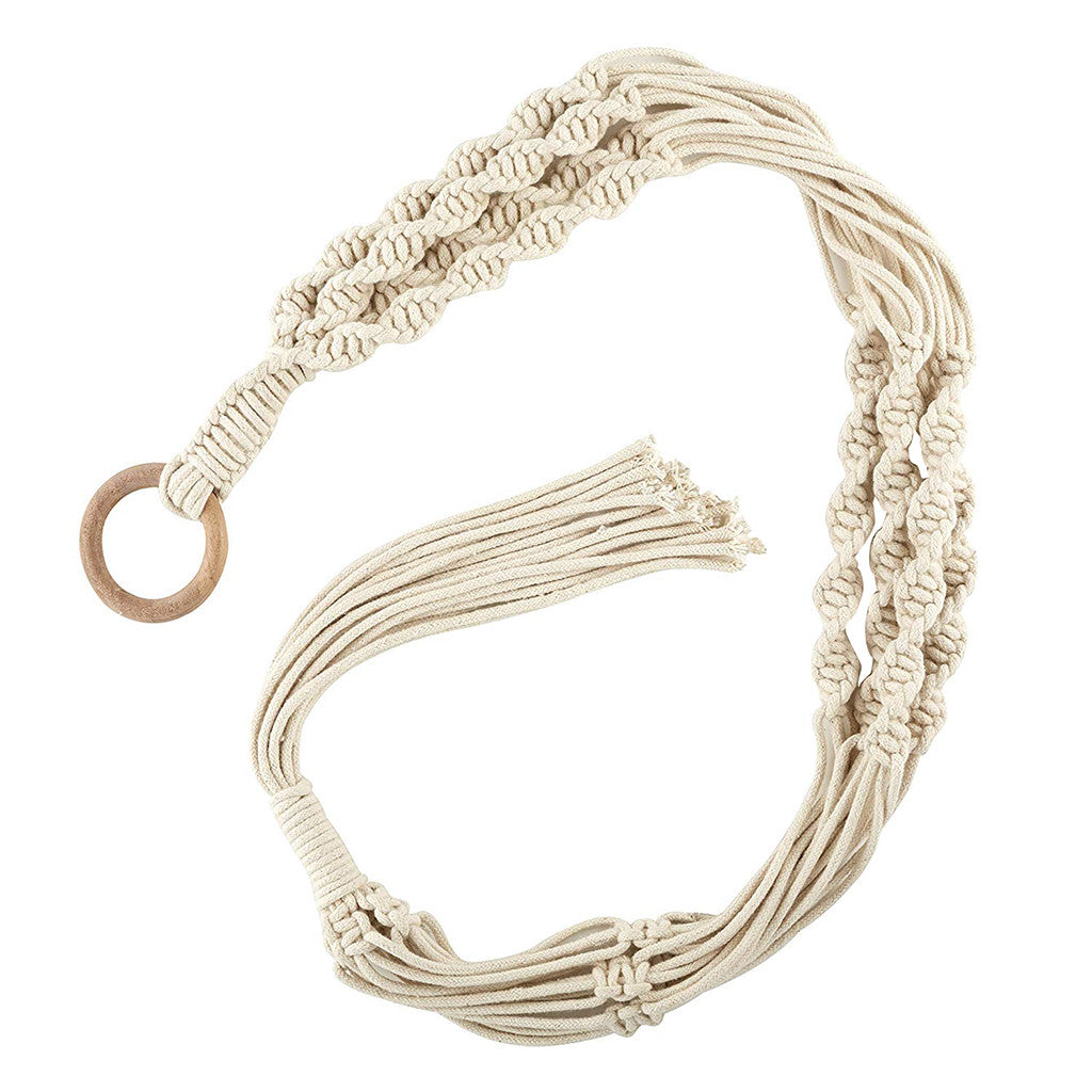 Suspension à plante en macramé