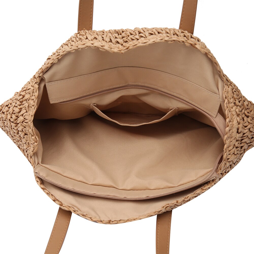 Sac à main bohème en paille, tissé à la main