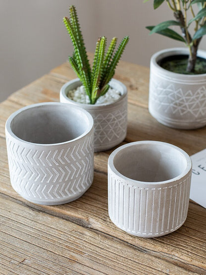Cache-pot en ciment