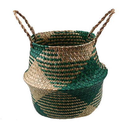Cache-pot/panier en paille