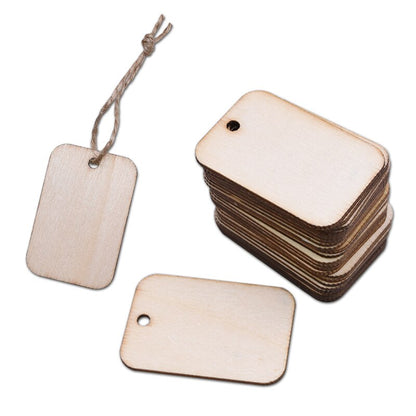 Lot d'étiquettes en bois pour cadeaux