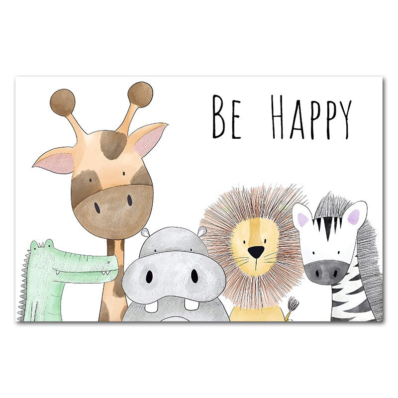 Toile "Be happy"