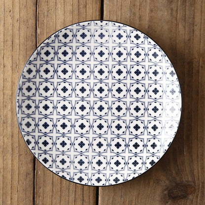 Assiette à motif, inspiration japonaise