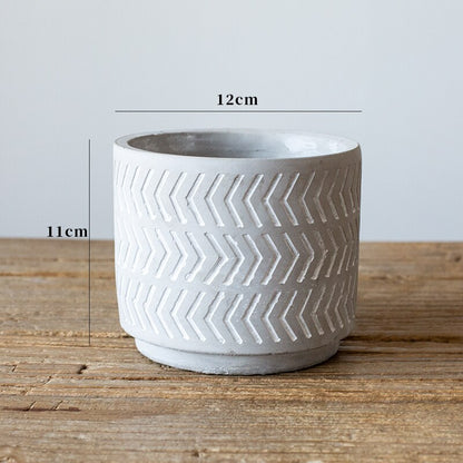 Cache-pot en ciment
