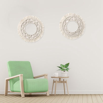 Décoration murale, attrape-rêve bohème en macramé