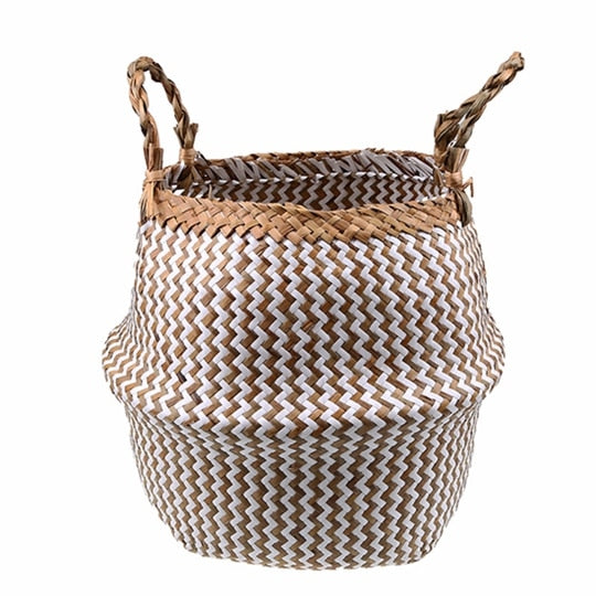 Cache-pot/panier en paille